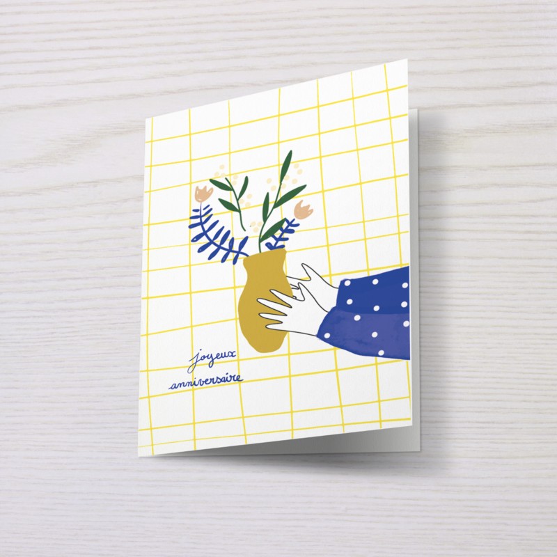 Grande Boite enveloppes mariage bleue et or forme cœur personnalisée